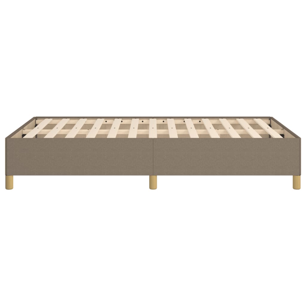 Estrutura de cama 120x190 cm tecido cinzento-acastanhado