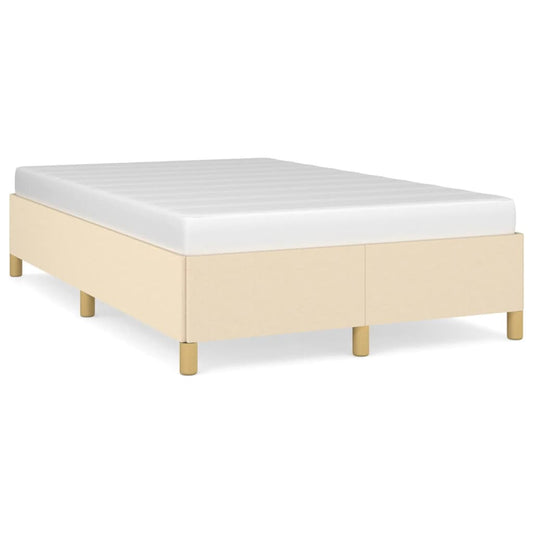 Estrutura de cama 120x190 cm tecido cor creme