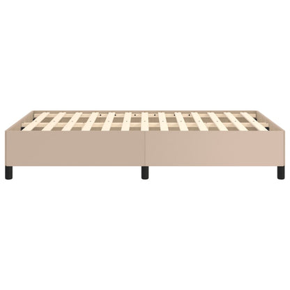 Estrutura de cama 120x190 cm couro artificial cor cappuccino