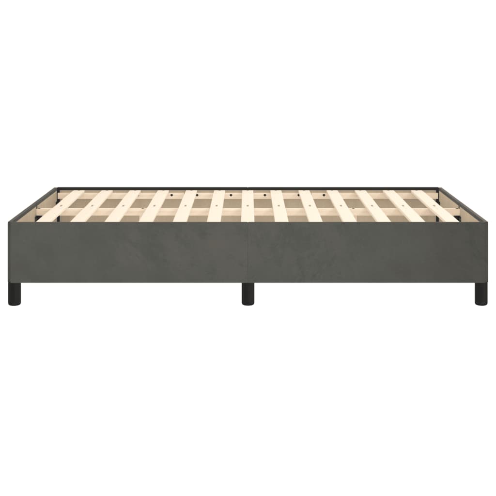 Estrutura de cama 120x190 cm veludo cinzento-escuro