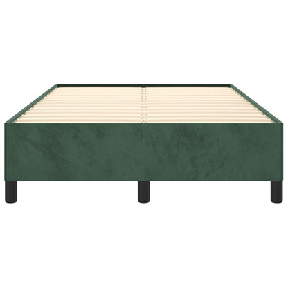 Estrutura de cama 120x190 cm veludo verde-escuro