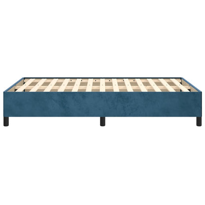 Estrutura de cama 120x190 cm veludo azul-escuro