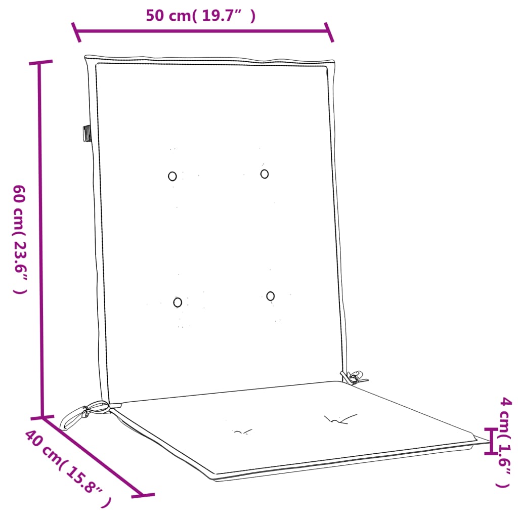 Almofadões lombares cadeiras 2pcs 100x50x4 cm mesclado tecido