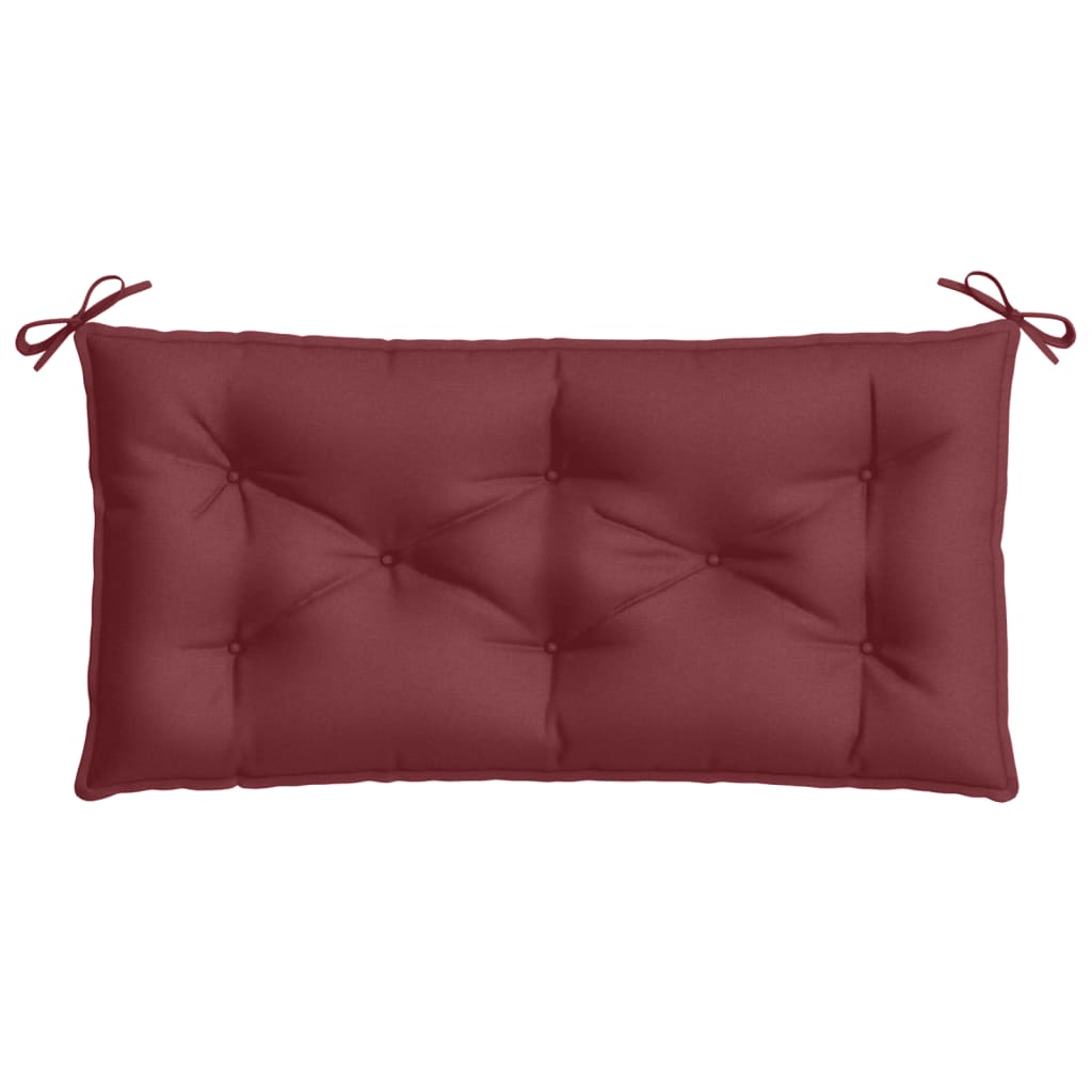 Almofadões banco jardim 2pcs 100x50x7cm mesclado vermelho tinto