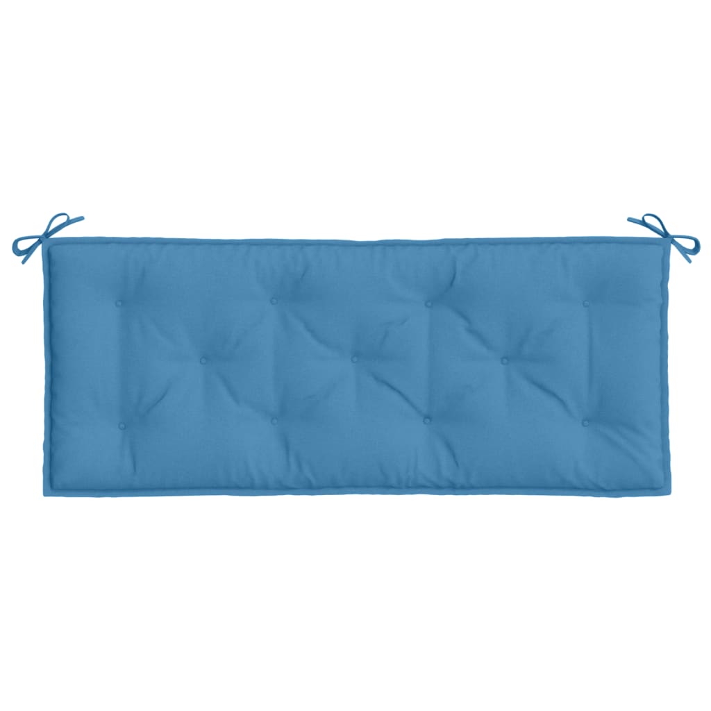 Almofadões banco jardim 2pcs 120x50x7 cm mesclado tecido azul