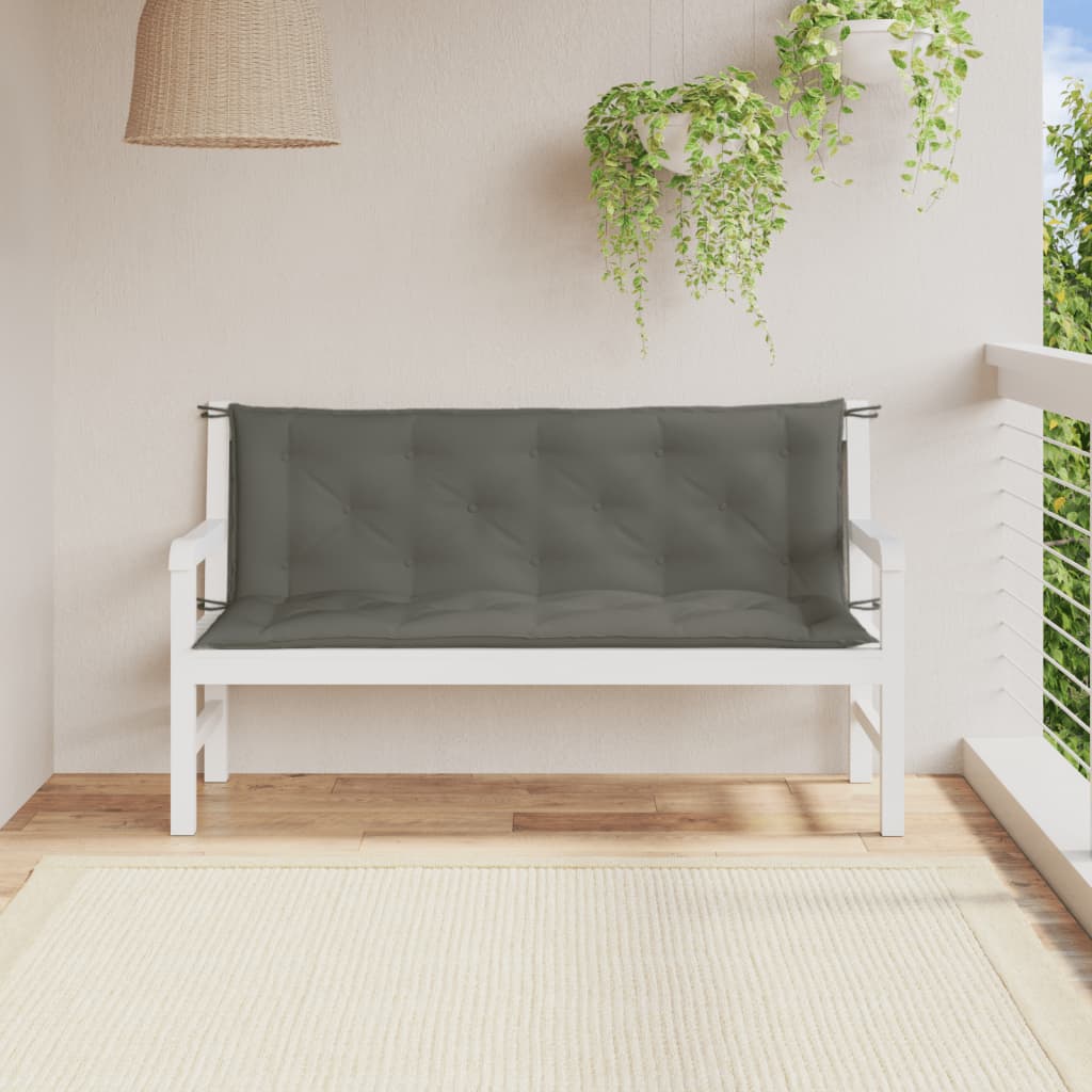 Almofadões banco jardim 2pcs 120x50x7cm mesclado tecido