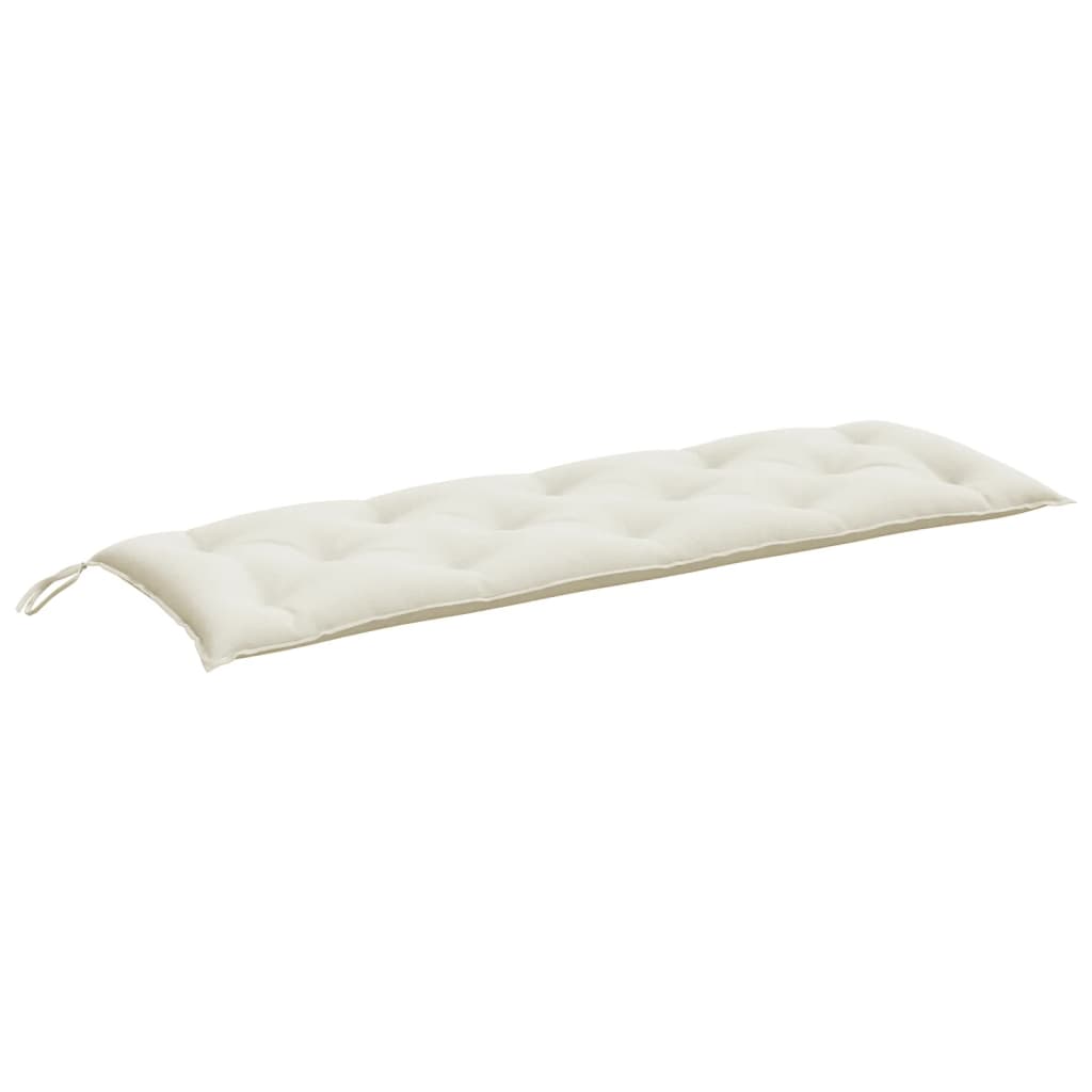 Almofadões banco jardim 2pcs 150x50x7 cm mesclado tecido creme