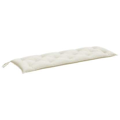 Almofadões banco jardim 2pcs 150x50x7 cm mesclado tecido creme