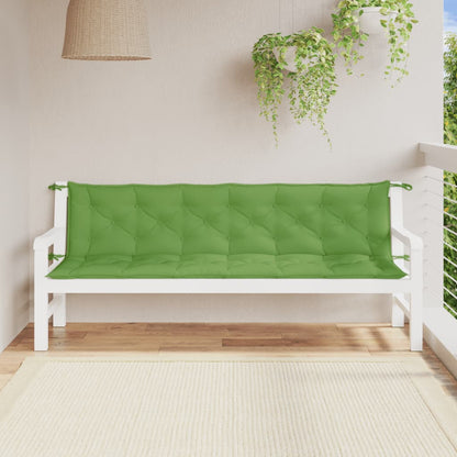 Almofadões banco jardim 2pcs 200x50x7 cm mesclado tecido verde