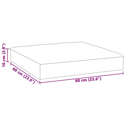 Almofadão p/ paletes 60x60x10 cm mesclado tecido cinza-claro