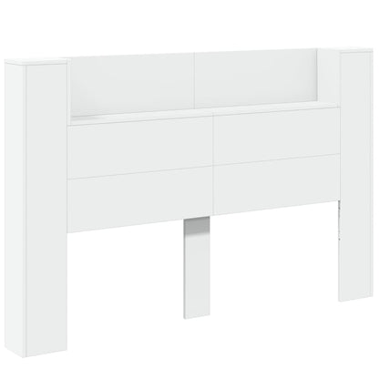 Armário de cabeceira com luzes LED 160x16,5x103,5 cm branco