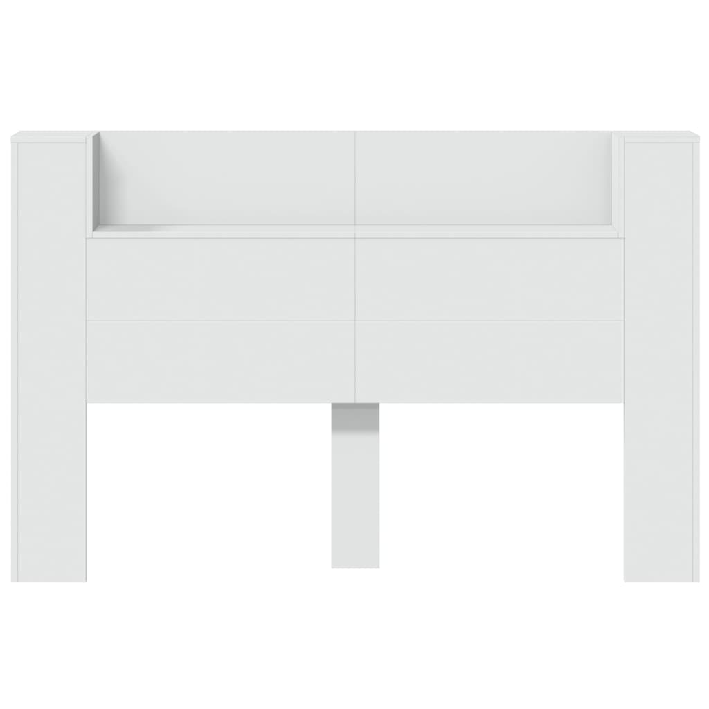 Armário de cabeceira com luzes LED 160x16,5x103,5 cm branco