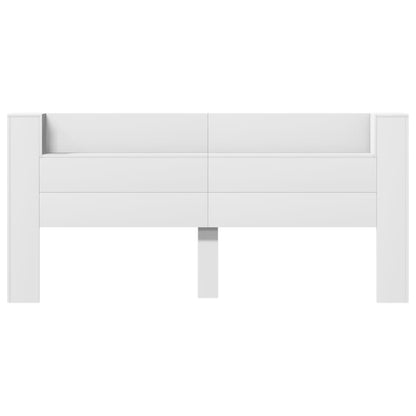 Armário de cabeceira com luzes LED 220x16,5x103,5 cm branco