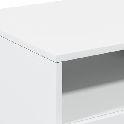 Mesa de centro com luzes LED 90x49x40 cm branco