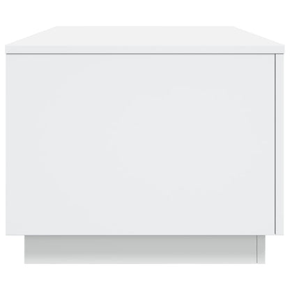 Mesa de centro com luzes LED 90x50x40 cm branco