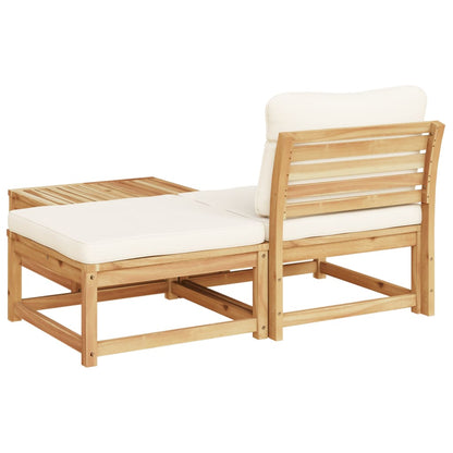 3 pcs conjunto lounge de jardim c/ almofadões acácia maciça