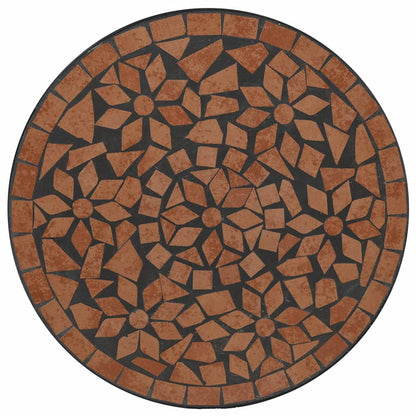 Mesa de bistrô em mosaico Ø50x70 cm cerâmica terracota