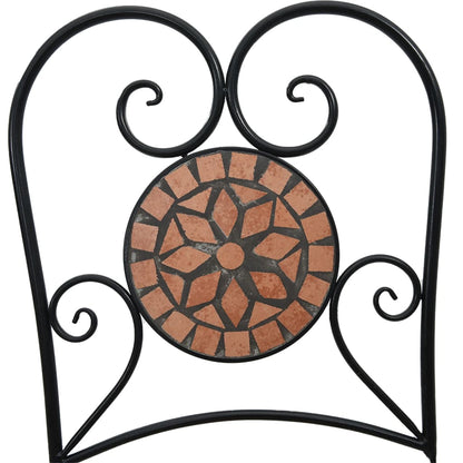 Cadeiras de bistrô dobráveis 2 pcs cerâmica terracotta