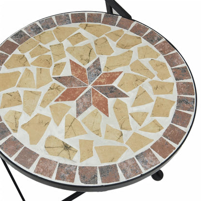 Cadeiras de bistrô dobráveis 2 pcs cerâmica terracotta e branco