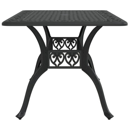 Mesa de jardim 150x90x72 cm alumínio fundido preto