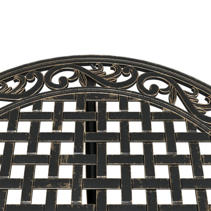 Mesa de jardim Ø90x75 cm alumínio fundido bronze