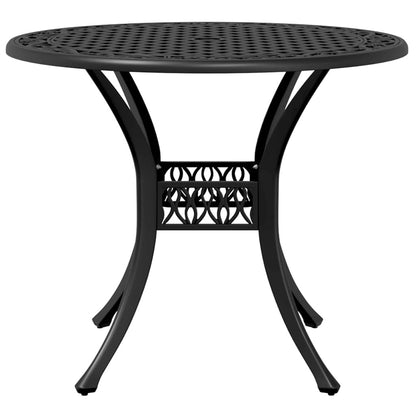 Mesa de jardim Ø90x75 cm alumínio fundido preto