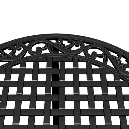 Mesa de jardim Ø90x75 cm alumínio fundido preto