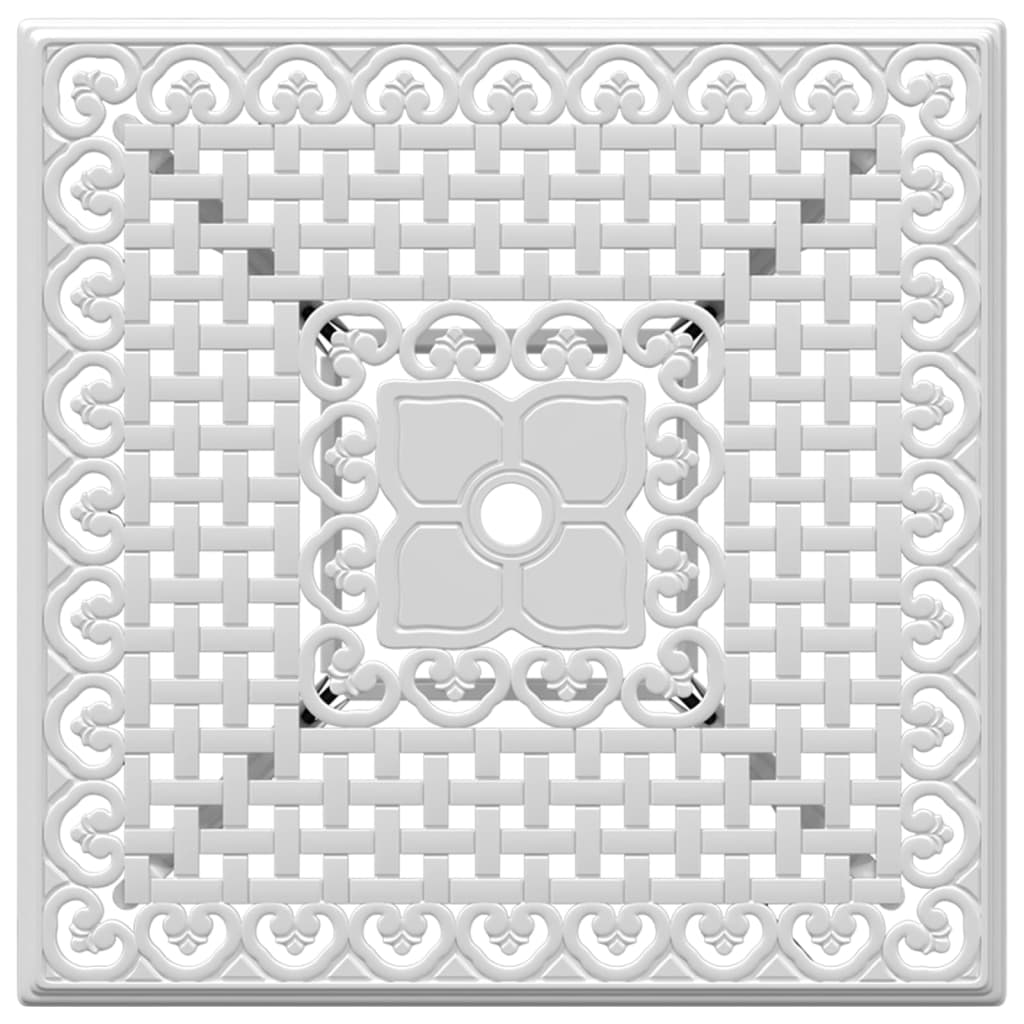 Mesa de jardim 80x80x75 cm alumínio fundido branco