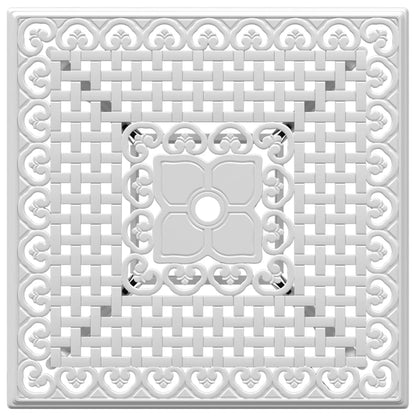 Mesa de jardim 80x80x75 cm alumínio fundido branco