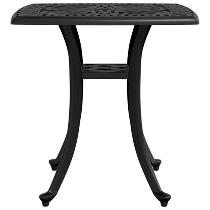 Mesa de jardim 53x53x53 cm alumínio fundido preto