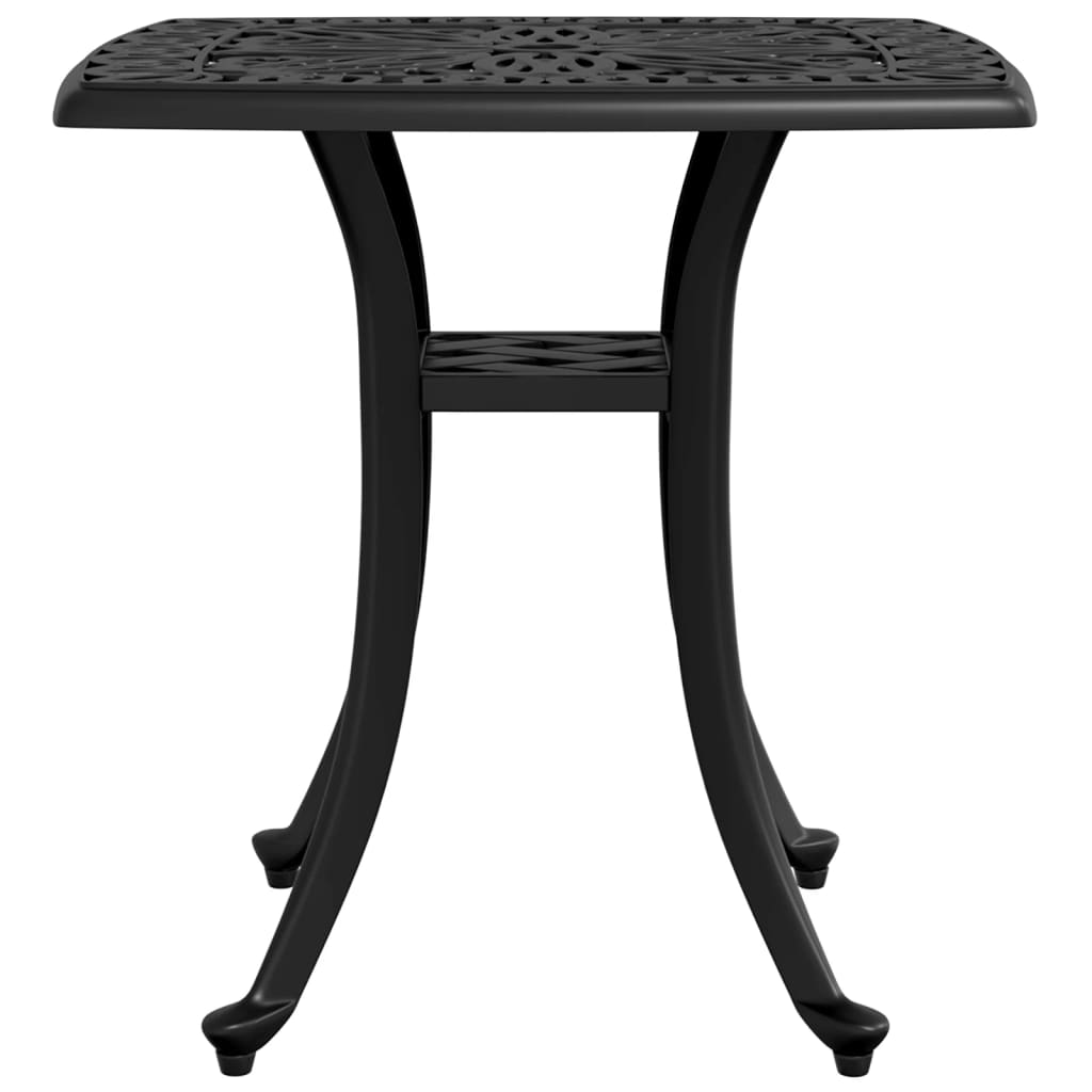 Mesa de jardim 53x53x53 cm alumínio fundido preto