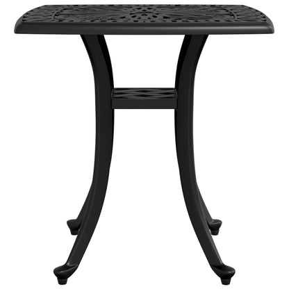 Mesa de jardim 53x53x53 cm alumínio fundido preto