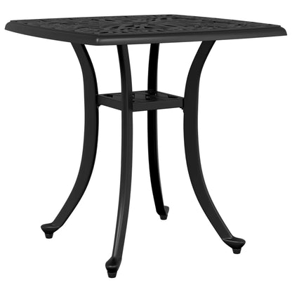 Mesa de jardim 53x53x53 cm alumínio fundido preto