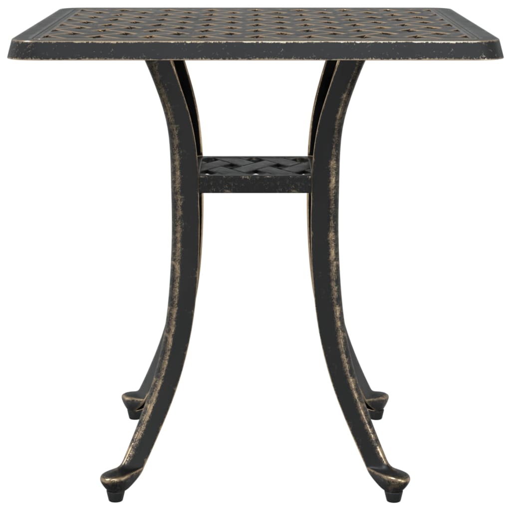 Mesa de jardim 53x53x53 cm alumínio fundido bronze