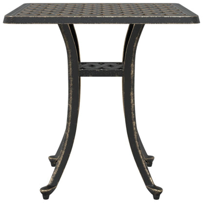 Mesa de jardim 53x53x53 cm alumínio fundido bronze