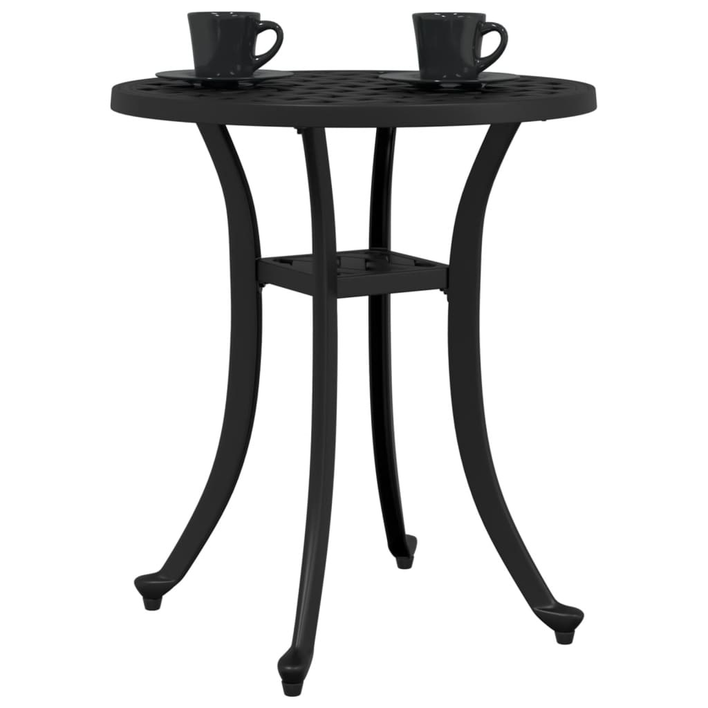 Mesa de jardim Ø48x53 cm alumínio fundido preto