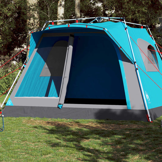 Tenda familiar cabana 7 pessoas libertação rápida azul