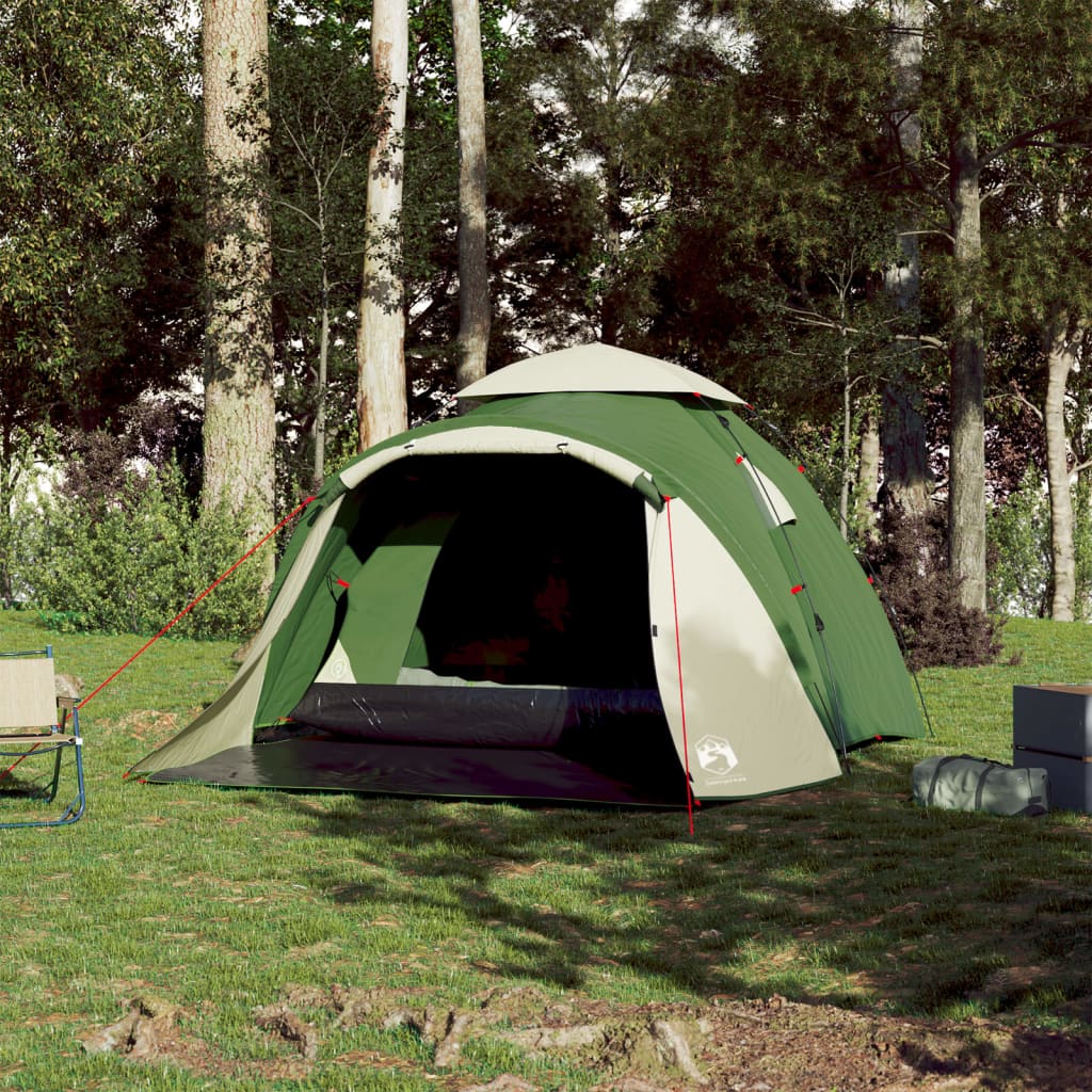 Tenda de campismo cúpula para 3 pessoas libertação rápida verde