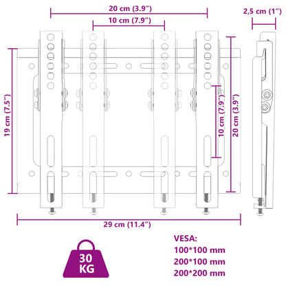 Suporte de parede p/ TV ecrãs de 14-42" Max VESA 200x200mm 30kg