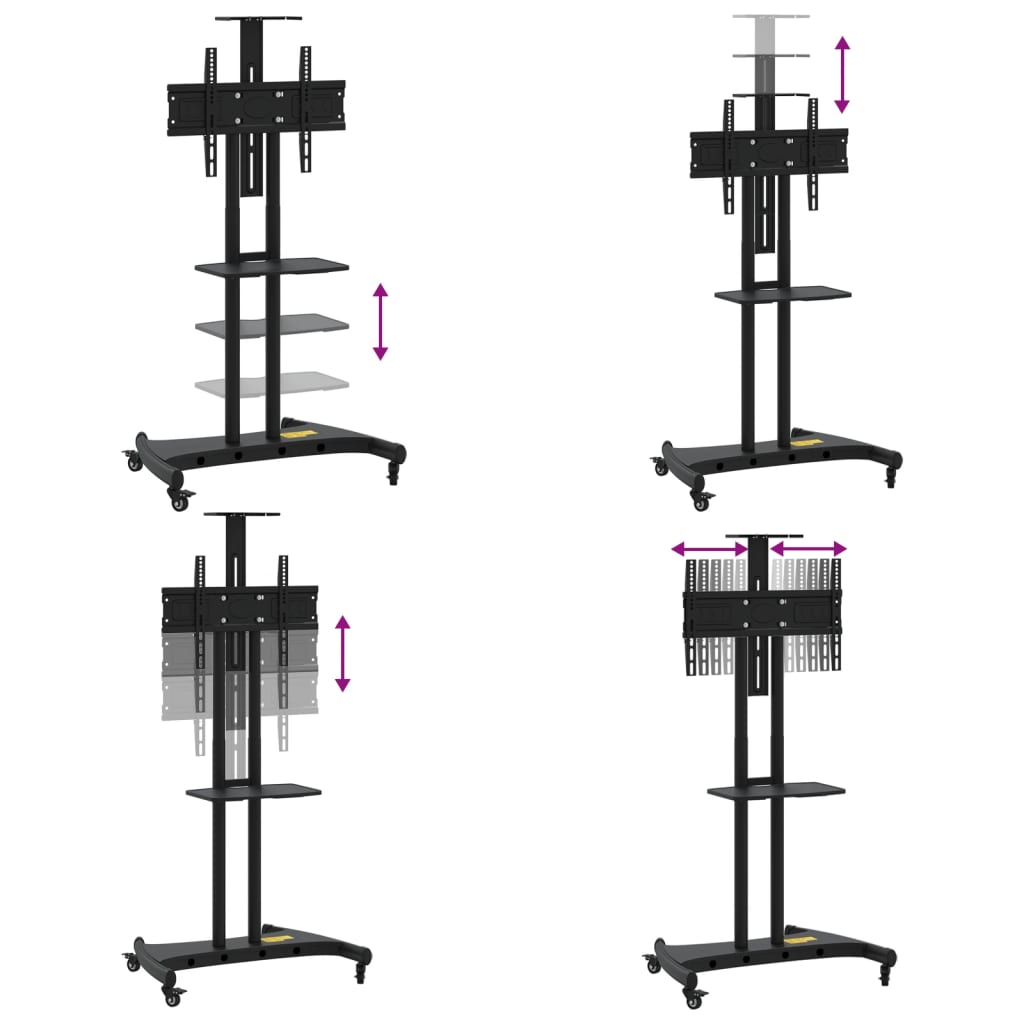 Suporte de TV c/ rodas ecrãs de 32-70" Max VESA 600x400mm 60kg