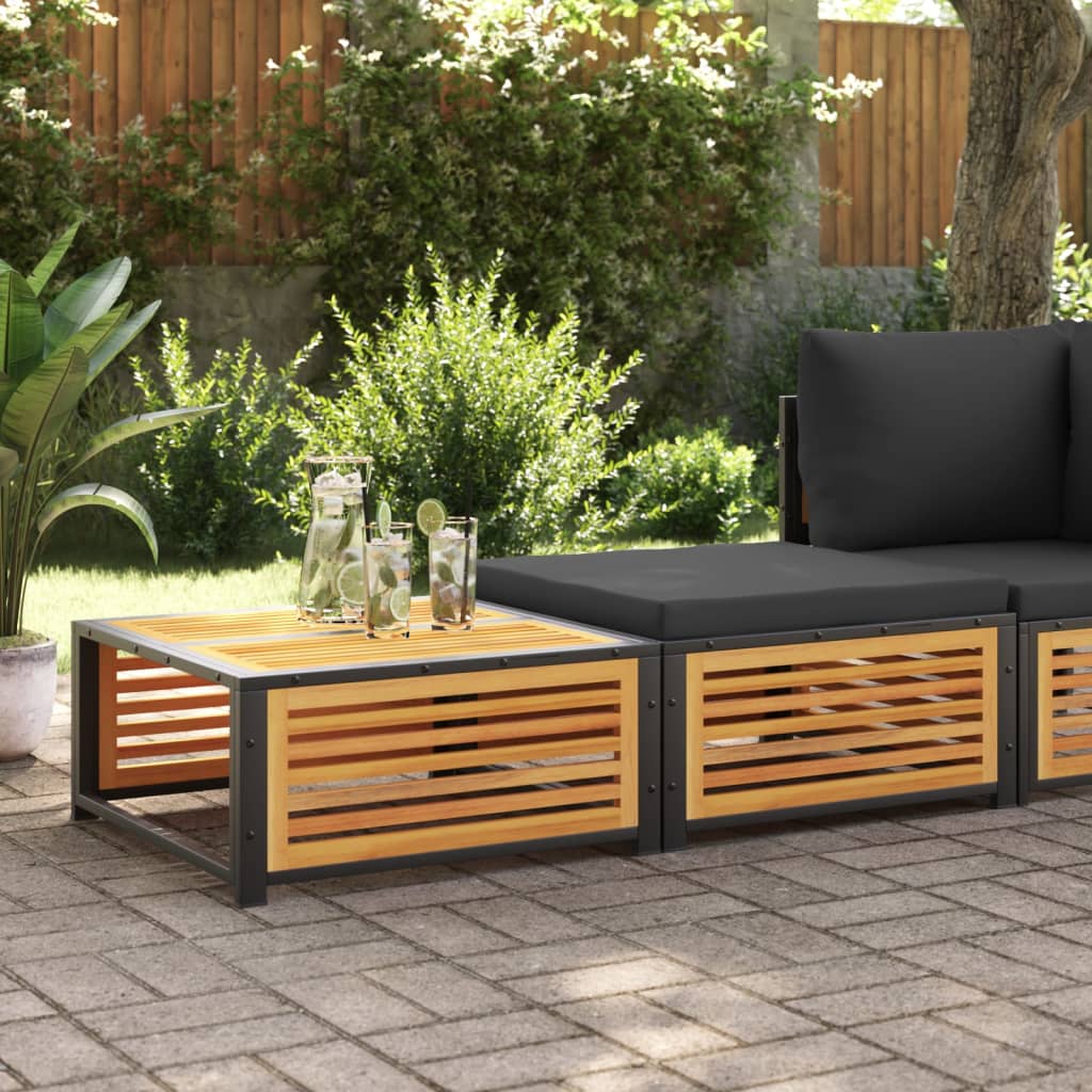 Mesa de jardim com banco madeira de acácia maciça