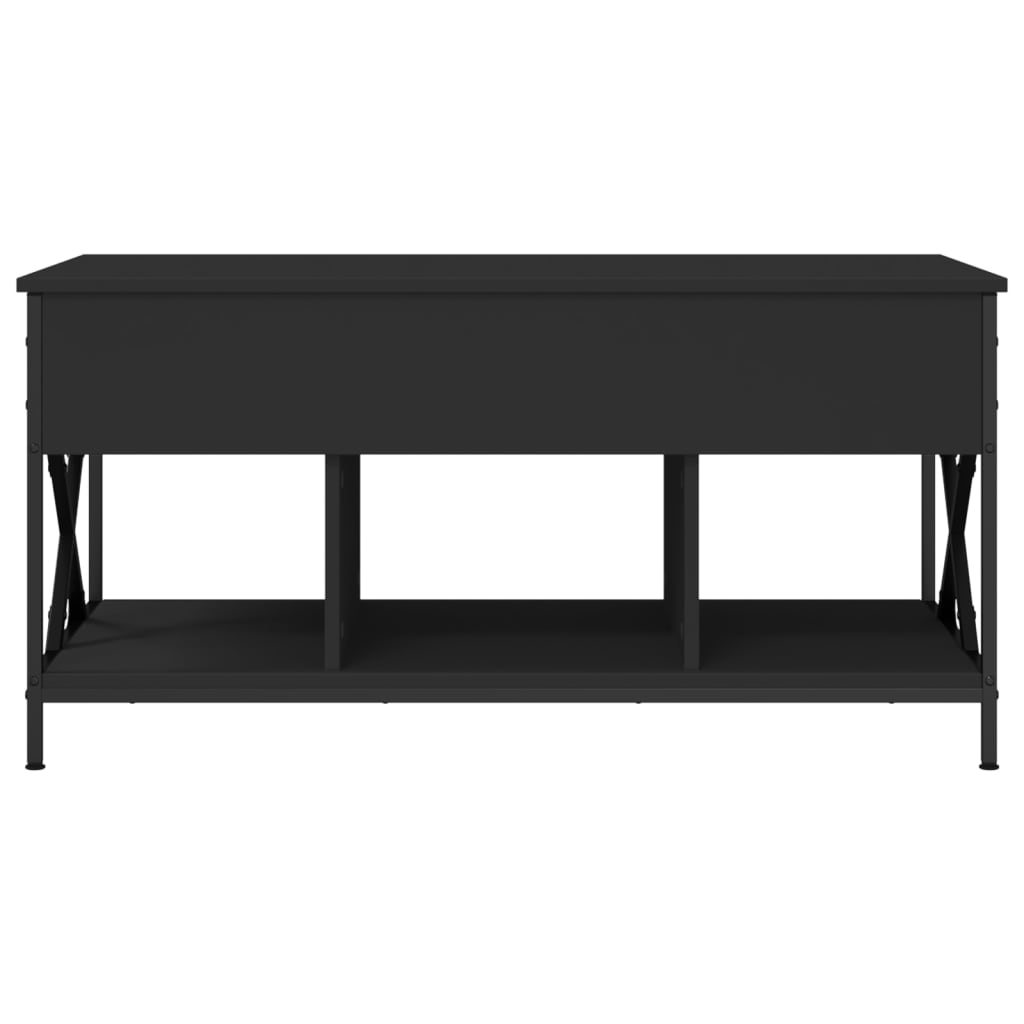 Mesa de centro 100x55x50 cm derivados de madeira/metal preto