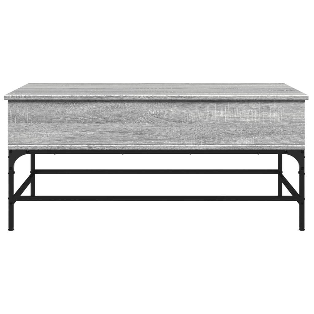 Mesa de centro 100x50x45cm derivados madeira/metal cinza sonoma