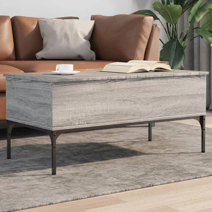 Mesa de centro 100x50x45cm derivados madeira/metal cinza sonoma