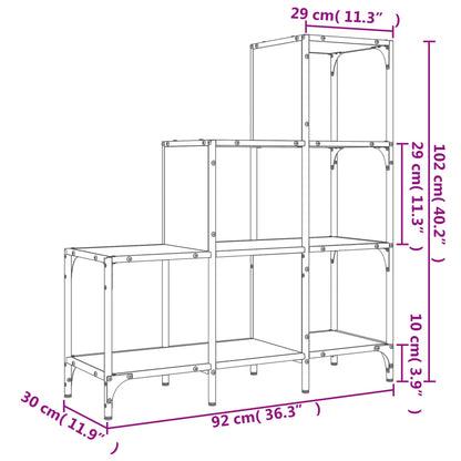 Estante 92x30x102 cm derivados de madeira/metal carvalho sonoma