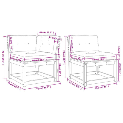 5pcs conj. sofás jardim + almofadões pinho maciço castanho-mel