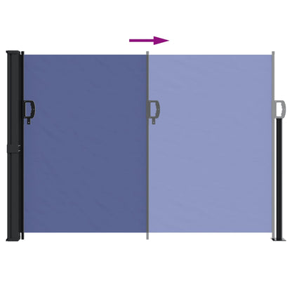 Toldo lateral retrátil 140x300 cm azul