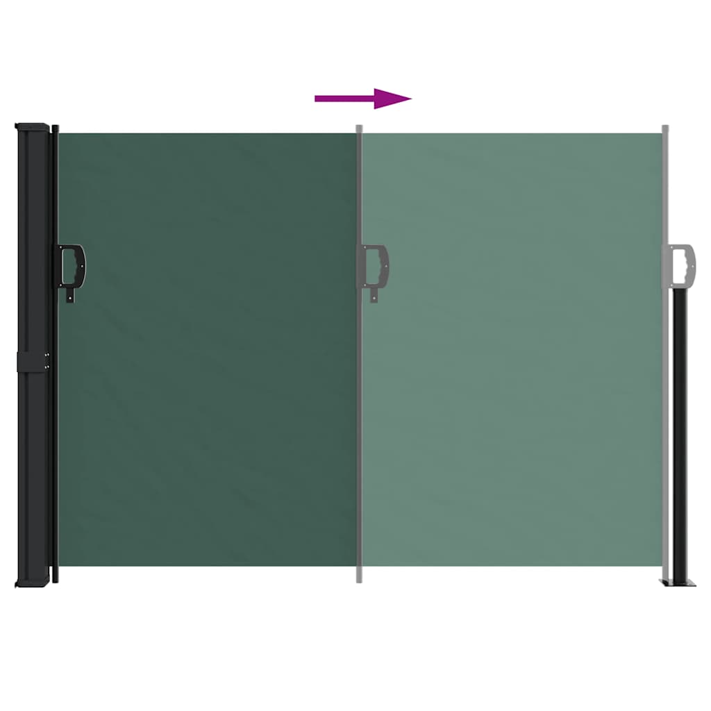 Toldo lateral retrátil 140x300 cm verde-escuro