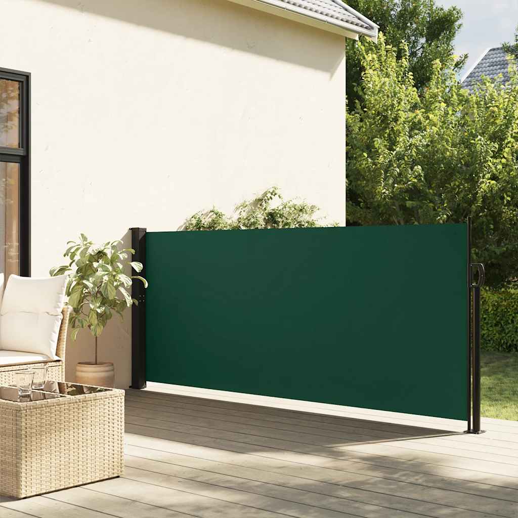 Toldo lateral retrátil 140x300 cm verde-escuro