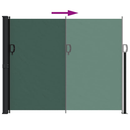 Toldo lateral retrátil 160x300 cm verde-escuro